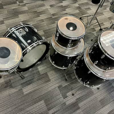 Slingerland 6-Piece Drum Set 1970s - Jet Black image 7