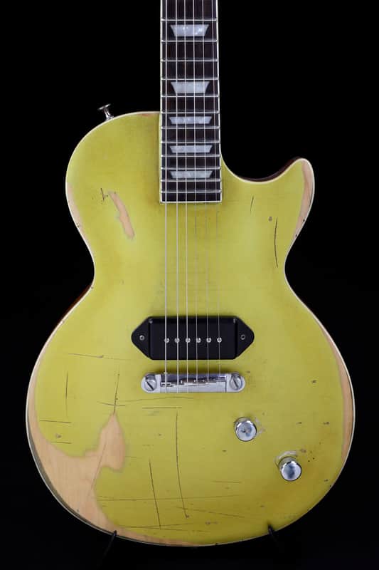 Black 35 Guitars Mary Jane Single Cutaway Electric Guitar - Gold Top image 1