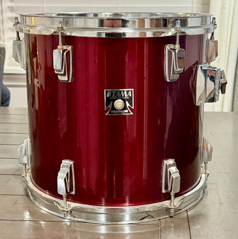 Tama Swingstar 13x12 rack tom MIJ 80s - dark red image 1