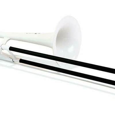 pInstruments pBone PBONE1W Trombone,  Lightweight Versatile Durable ABS, White image 4