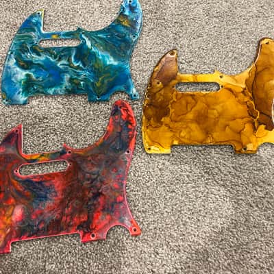 Fender  Telecaster Pick Guard - Custom Orange Swirl image 2