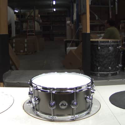 DW Collectors Satin Black Over Brass 6.5" x 14" Snare Drum w/ VIDEO! image 7
