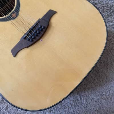 LAG 12 String Acoustic Electric Guitar, Mahogany Spruce Body, Rosewood Fingerboard Neck image 4