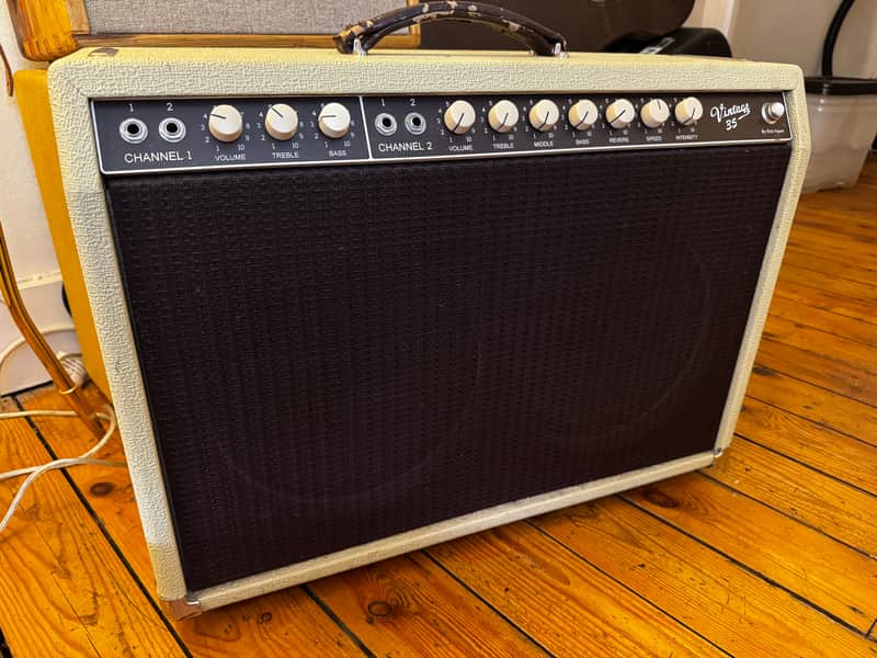 Vintage Sound Amps Vintage 35 Vibrolux Clone 2x10 Cream and Oxblood image 1
