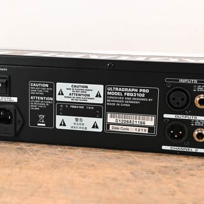 Behringer ULTRAGRAPH PRO FBQ3102 Dual 31-Band Graphic Equalizer CG01NNK image 10