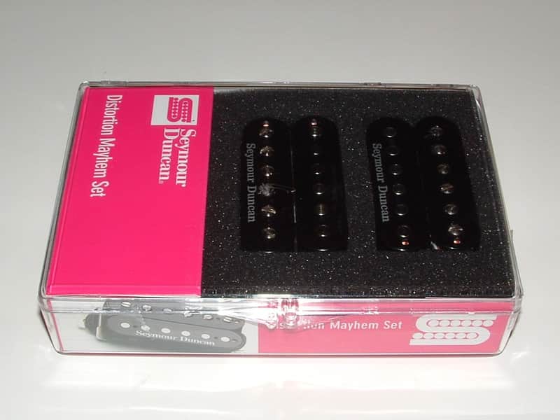 Seymour Duncan SH-6 Duncan Distortion Mayhem Humbucker Pickup Set (Black) - SH-6 Set Black image 1
