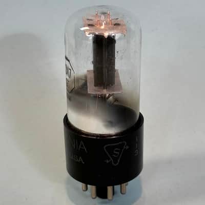 1951 Sylvania 6SN7GT Vintage Black Plate Chrome Base Tube! T550 image 2
