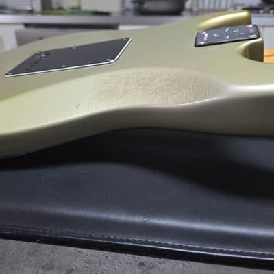 1979 Fender Stratocaster 25th Anniversary Porsche Inca Silver over Huffy Olympic White Relic Vintage 70s American USA Strat Electric Guitar Special Limited Edition Model FSR Heavy Road Worn Aged image 19