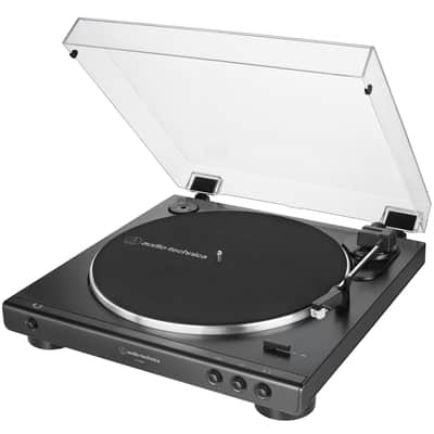 Audio-Technica AT-LP60X-BK Fully Automatic Belt-Drive Stereo Turntable 33-1/3 & 45 RPM - Black image 4