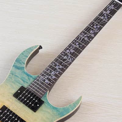 Custom HH Finish Guitar, Quilted Maple Top Basswood Body image 7