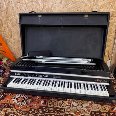 Vintage 1980 Fender Rhodes Mark Two MKII Stage 73 Electric Piano w/ Legs Pedal image 1