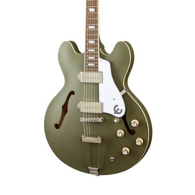 Epiphone Casino Worn Hollowbody Electric Guitar - Worn Olive Drab image 2