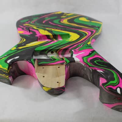 Swirled 7 String Fireman Guitar body Hipshot fits Ibanez RG Necks P713 image 7