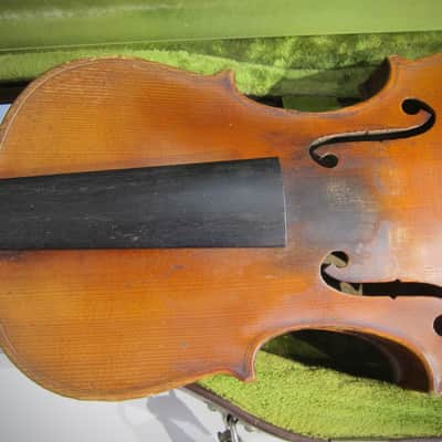 Conservatory Violin Guarnerius Copy 4/4 German Circa-1920s-1940s-Reddish Brown Varnish image 8