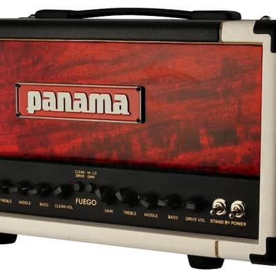 Panama Guitars Fuego X 15W All Tube Head (3 Channel w/ FX Loop) Bloodwood (Hot White-Graphite) image 2