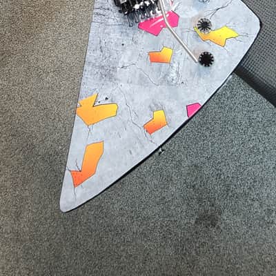 Dean Z Dime Floyd Rose 25.5 Scale Custom Primal concrete Sledge Tribute 2000s - Gray Primal Sledge Skin image 19
