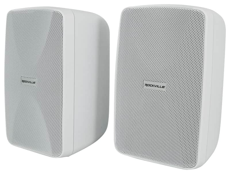 2 Rockville WET-40W 4" 70V Commercial Indoor/Outdoor Wall Speakers White Swivel image 1
