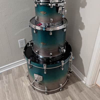 Tama WBS42S-SPF Starclassic Walnut/Birch 10x8/12x9/16x14/22x16" 4pc Shell Pack 2019 - Present - Satin Sapphire Fade image 2