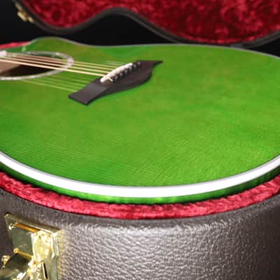 Taylor Custom Shop Black Label Grand Auditorium Spruce Top Quilt AAA Maple Back & Sides with Hardcase Transparent Green 088 image 11