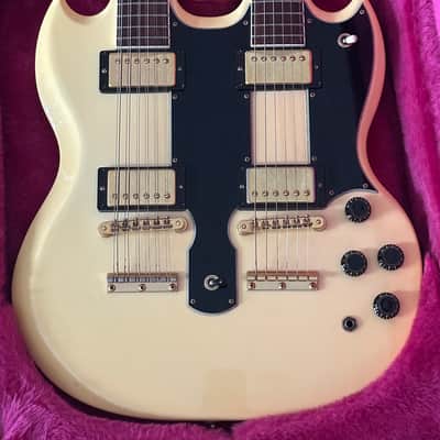 Gibson EDS-1275 Double Neck SG Electric Guitar 1990 - White image 24