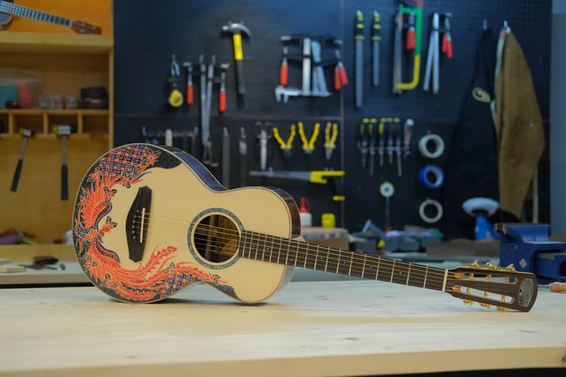 Batiksoul Guitars No.#120 - Parlor Batik Cendrawasih Geni image 1