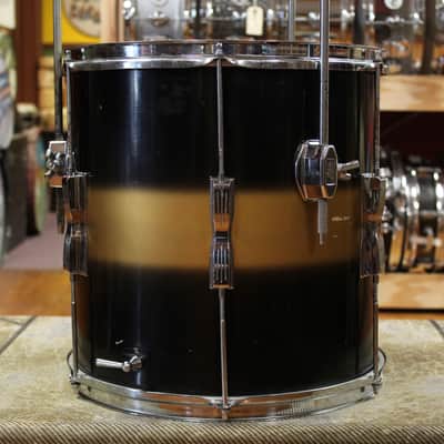 1960s Ludwig 14x14 Club Date Floor Tom in Black and Gold Duco image 3