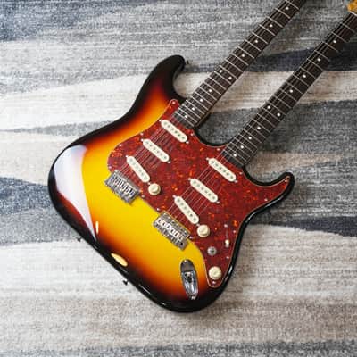 2012 Fender Japan ST-W 3CS 30th Anniversary Double Neck 6/12 String Stratocaster Limited MIJ image 2