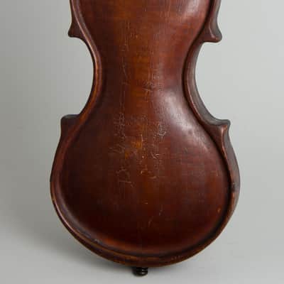 Folk Violin (unlabelled) ,  c. 1920, black hard shell case. image 4