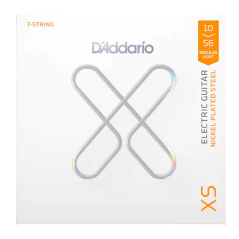D'Addario 10-56 XS Nickel Plated Steel 7-String Electric Guitar Strings, Regular Light image 1