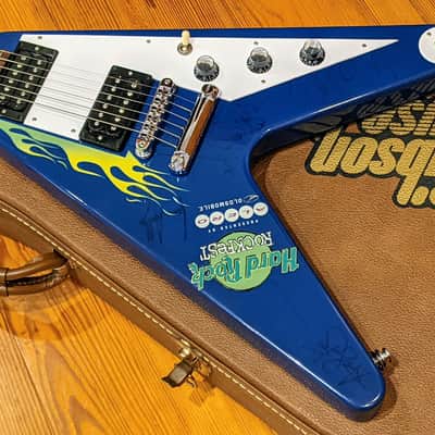 Gibson 1999 Flying V98 Hard Rock Limited 1 of 25 Blue Guitar w/OHSC & Shirt, RARE, EXC Condition! image 4