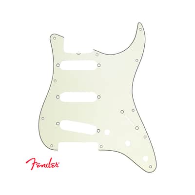 Fender 11-Hole 60s Strat S/S/S Pickguard 3-Ply Mint Green image 1
