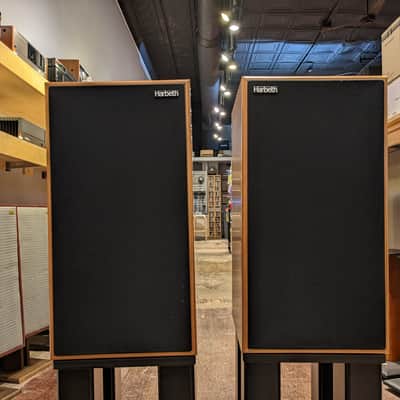 Harbeth Compact C7ES-3 XD Loudspeakers w/ Boxes & Manuals - Cherry Finish - Beautiful Condition image 1