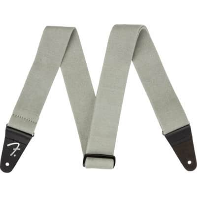 Fender SuperSoft Guitar Strap with Leather End Tabs, Grey image 1