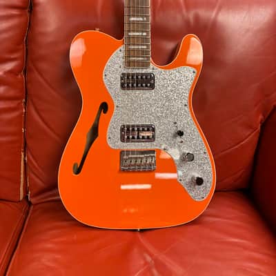 Fender Limited Edition Parallel Universe Series Deluxe Thinline Super Telecaster Orange image 1