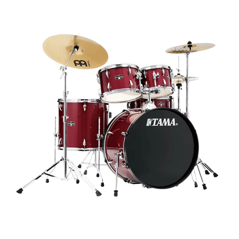 Tama ImperialStar 5pc Drumset Includes Cymbals + Hardware Candy Apple IE52CCPM image 1