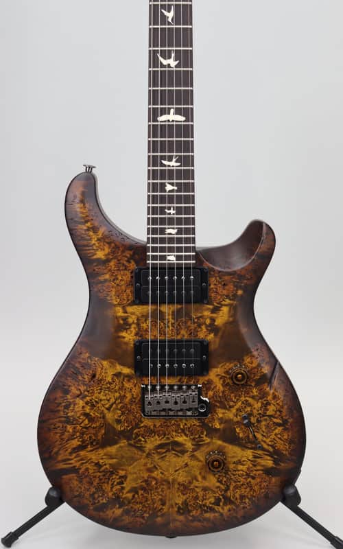 Paul Reed Smith Wood Library Select Limited S2 Custom 24 Poplar Burl Black Gold Burst image 1