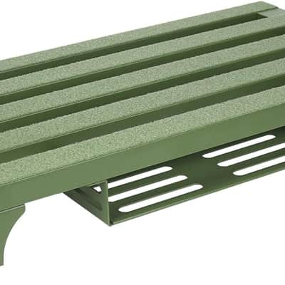 Super Light 3.3 lb Guitar Pedal Board 22" x 12.5" Aluminum Alloy Pedalboard with Power Supply Cradle (Green, APB-22GN) image 2