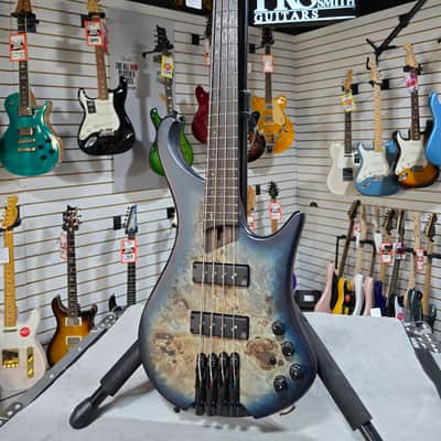Ibanez EHB Ergonomic Headless Bass Guitar - Cosmic Blue Starburst Flat w/Gig Bag & PLEK*D #111 image 6