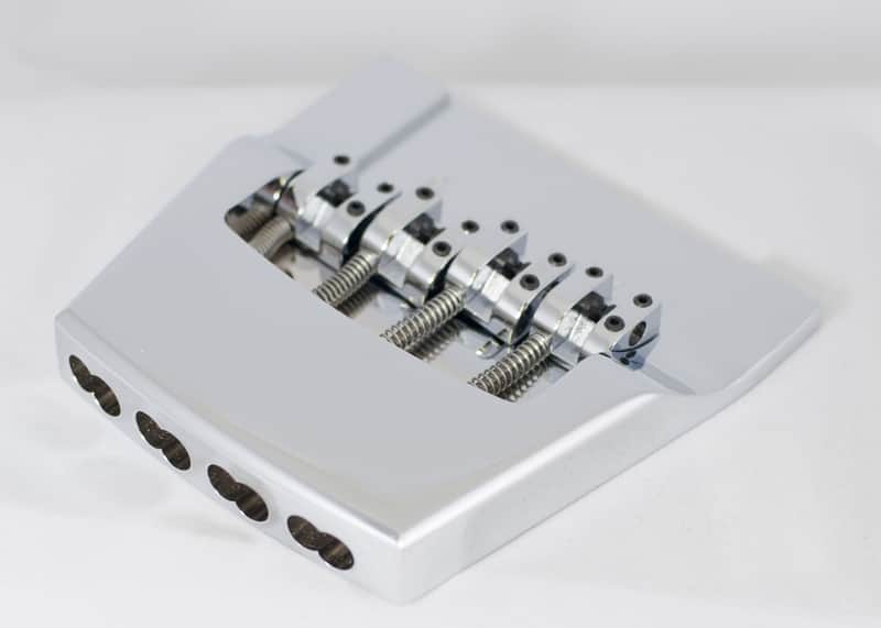 Hipshot Rickenbacker 4String .676 Bass Bridge Brass Chrome 17.2mm Spacing (Pre 2020) image 1