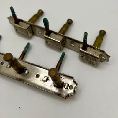Vintage 1953-1956 Kluson Deluxe No-Line 3x3 Strip Tuners without Buttons / Gibson Martin Harmony / Restoration Station image 6