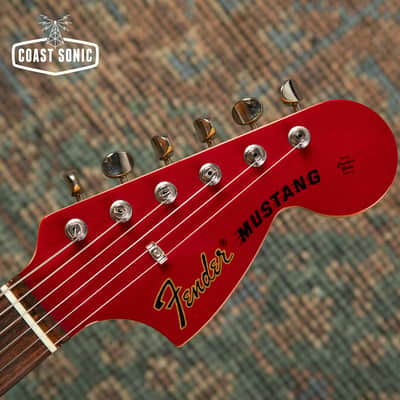 2010 Fender '69 Reissue Mustang MG69-MH Made in Japan Candy Apple Red w/Matching Headstock image 12