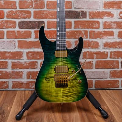 ESP Original Series M-II CTM FM FR Flame Maple Top Turquoise Green Tear Drop 2025 w/OHSC image 4
