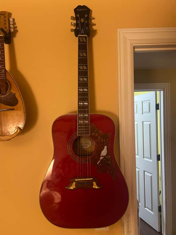 Epiphone dove 90s - wine red image 1