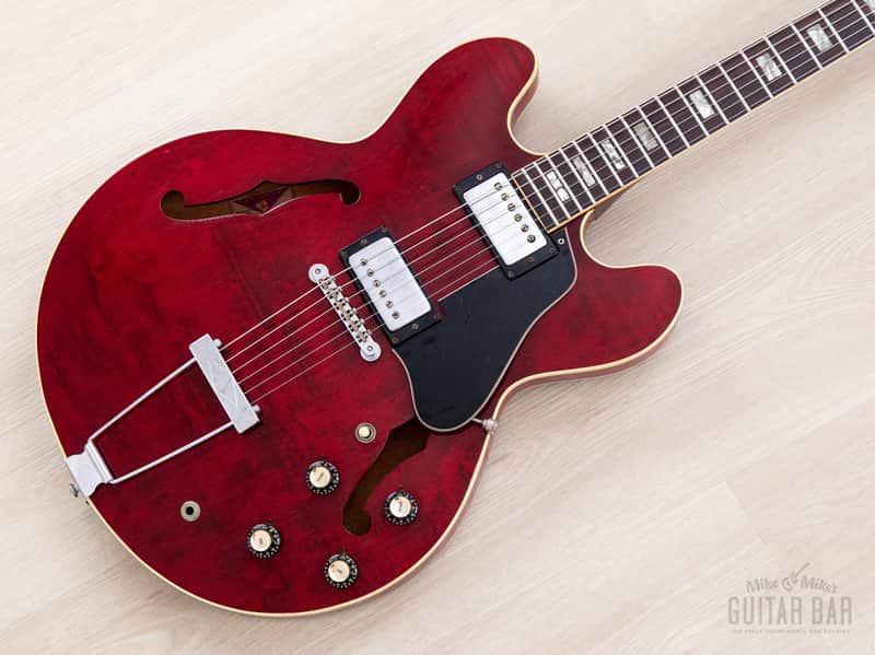 1975 Gibson ES-335 TDC Vintage Semi-Hollow Guitar Cherry Figured Maple w/ T Tops, Case image 1