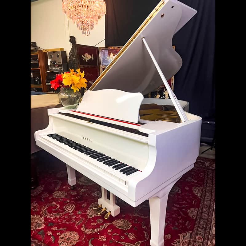Acoustic luxury: White Yamaha G3 Grand piano image 1