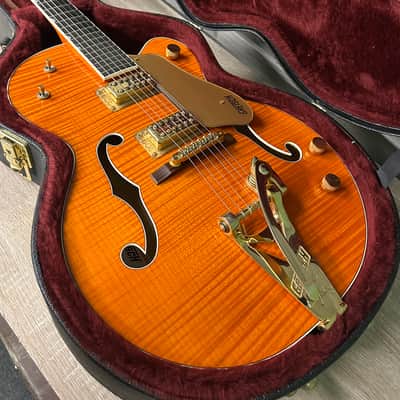 Gretsch G6120TM Tiger Maple Orange Hollow Body Electric Guitar 2006 #2692 image 20