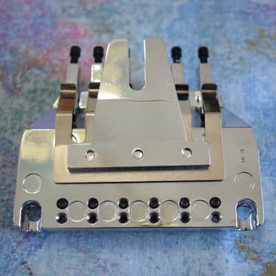 Floyd Rose Speedloader Fixed Bridge - Complete Kit - Ping - 2000's - Chrome - Mint image 3
