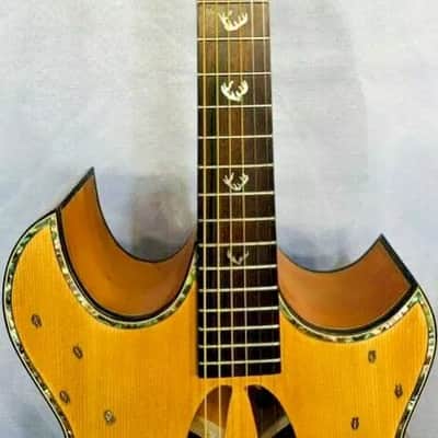 Blueberry Handmade Grand Concert Acoustic Guitar White-Tail Deer Motif image 11