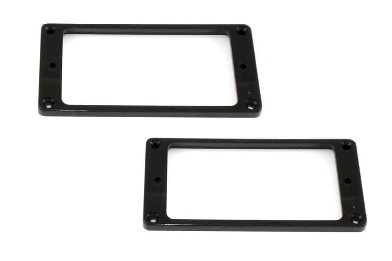 Allparts PC-0733-023 Curved Neck and Bridge Humbucking Pickup Ring Set Black (set of 2) image 1