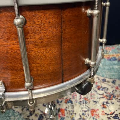 Ludwig & Ludwig 1932 - 14x6.5" No. 242. "Super Ludwig" Solid Walnut Shell Snare Drum, (Restored) 70's Throw-Off image 16